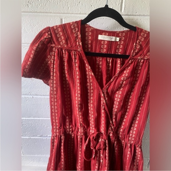 Christy Dawn Hibiscus Zinnia Stripe Dawn Dress M - Picture 5 of 8